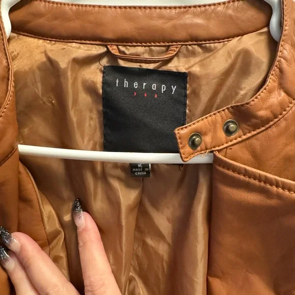 Multiple-Personality Rust/Brown XL Motorcycle Jacket - Picture 3 of 4